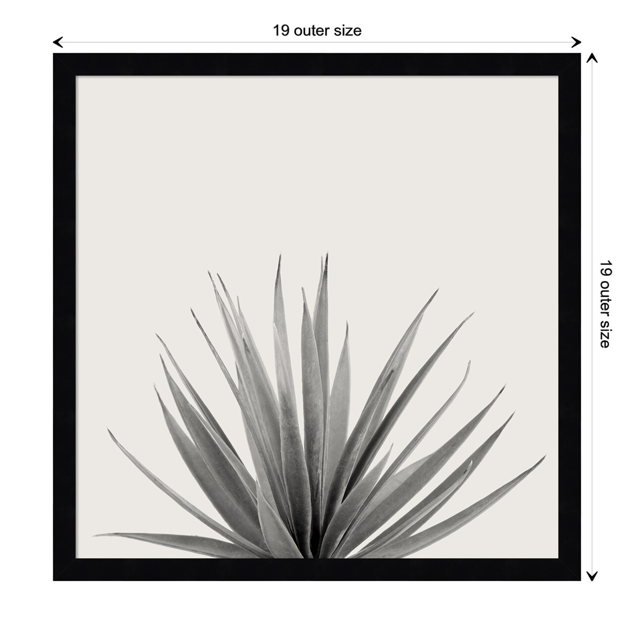 Haze Agave Succulent by The Creative Bunch Studio Wood Framed Wall Art Print